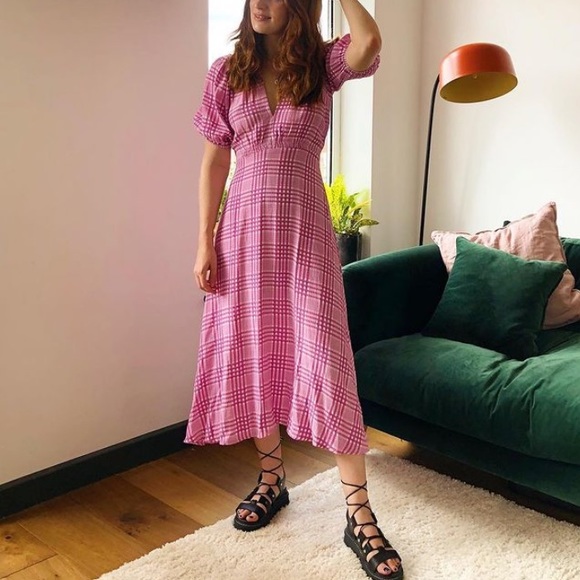 knee length dresses for ladies Faithfull The Brand Women's Vineria Midi Dress – Saint Bernard main image 1
